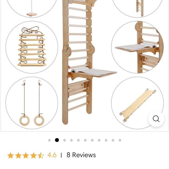 Goodevas indoor wood Swedish ladder - Picture 3 of 6